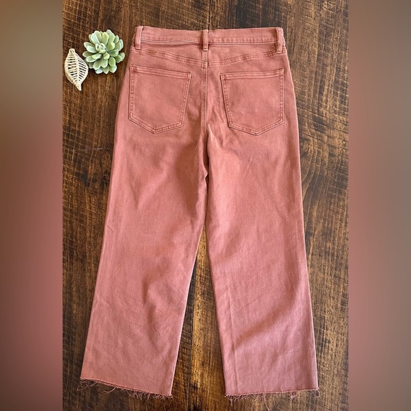 Eunina | Dawn Super High Rise Wide leg Crop Jeans, Color Rust, Size 29 - Picture 2 of 9